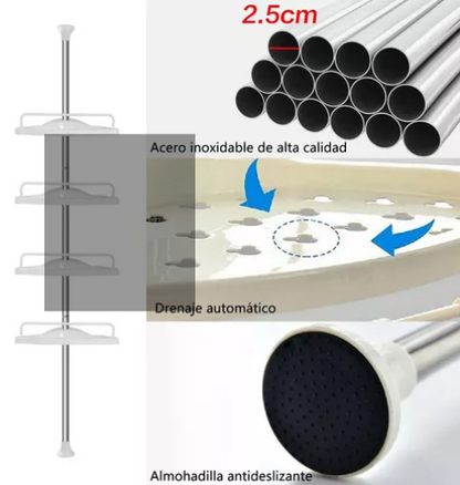 Esquinero de Ducha Ajustable Multiuso