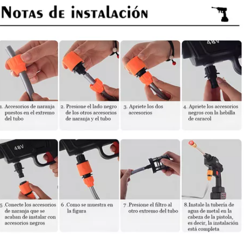 Hidrolavadora Portátil con 2 baterías de 48v